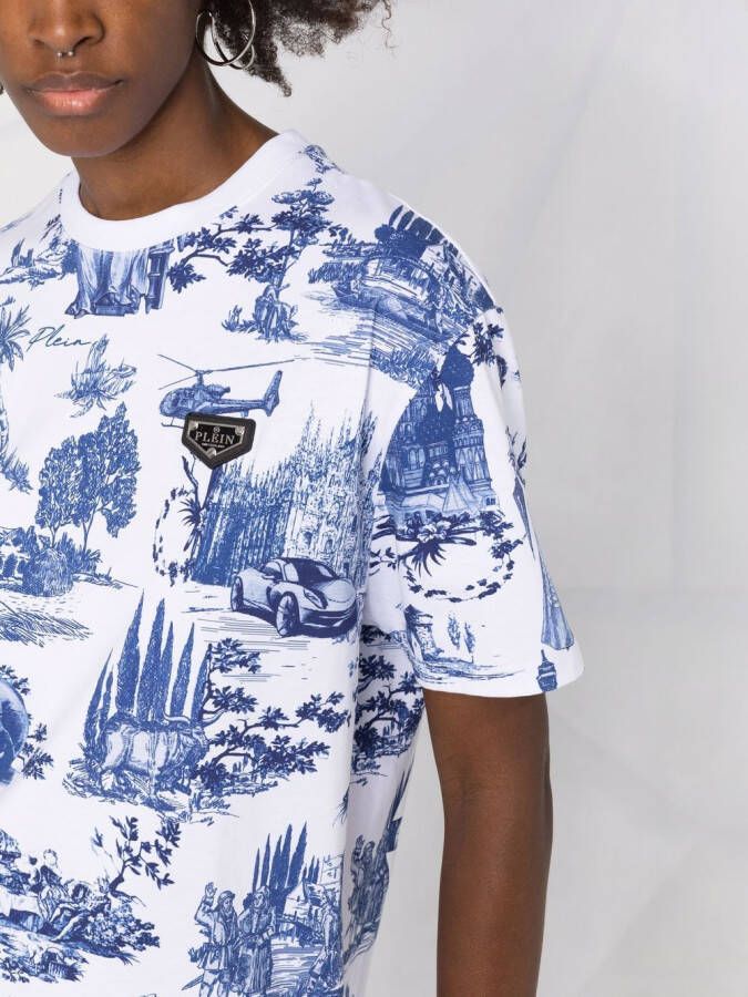 Philipp Plein T-shirt met print Wit
