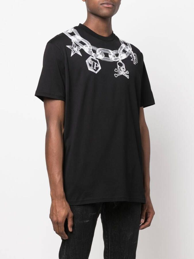 Philipp Plein T-shirt met print Zwart