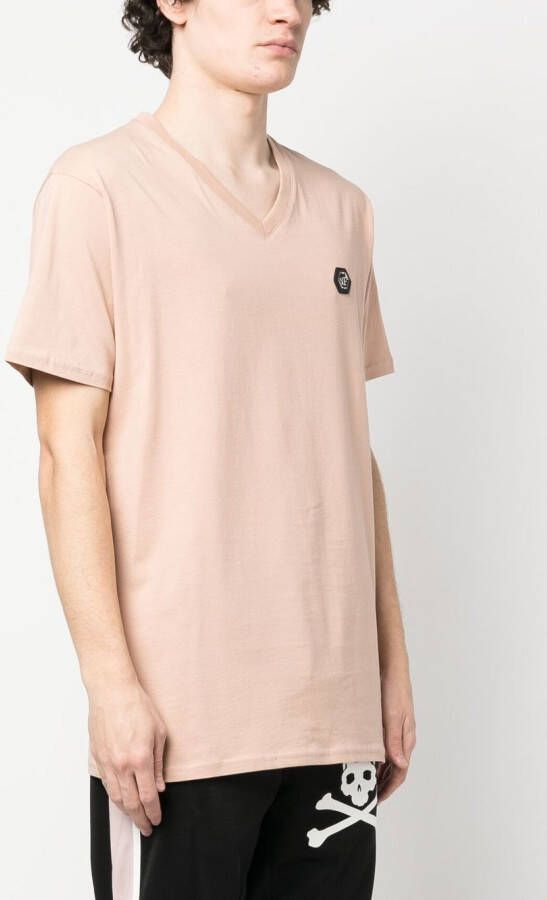 Philipp Plein T-shirt met ronde hals Beige