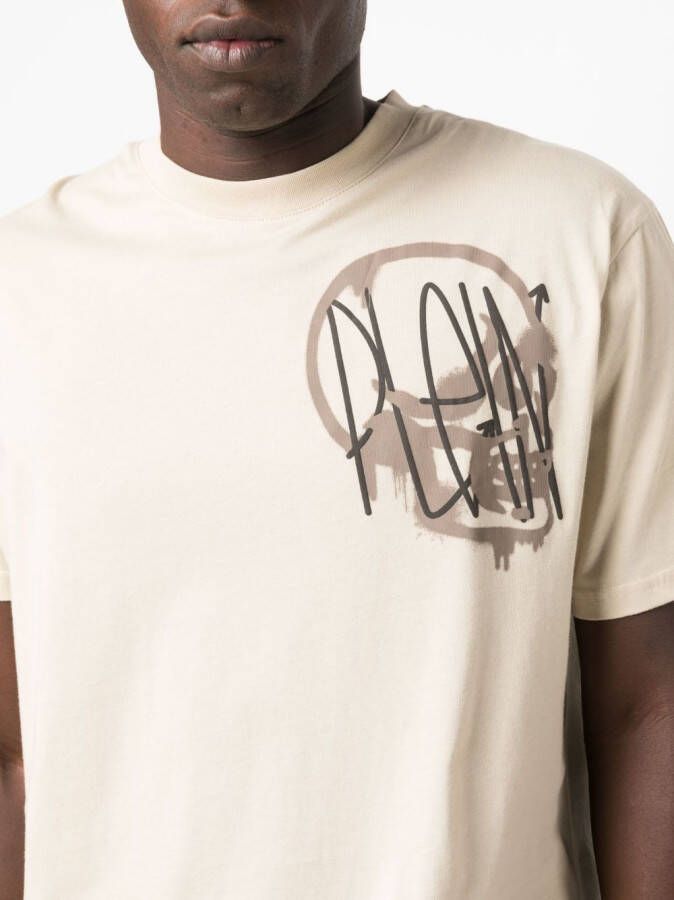 Philipp Plein T-shirt met ronde hals Beige
