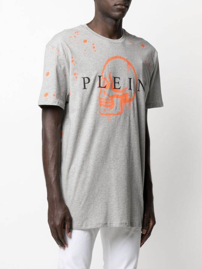 Philipp Plein T-shirt met ronde hals Grijs