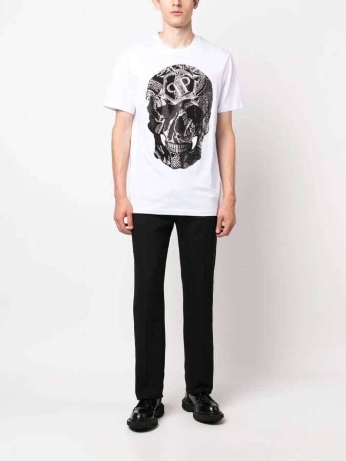 Philipp Plein T-shirt met ronde hals Wit