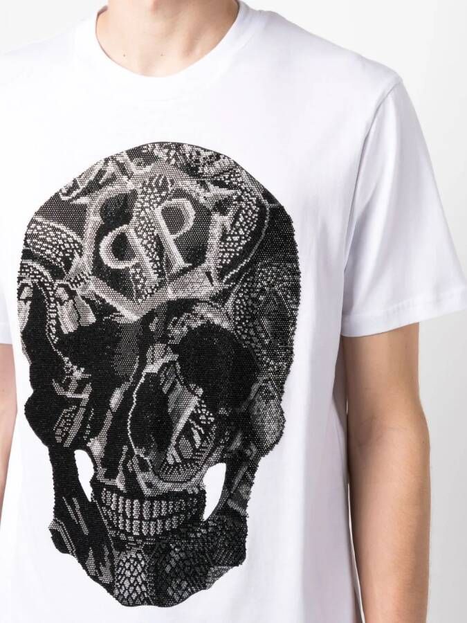 Philipp Plein T-shirt met ronde hals Wit