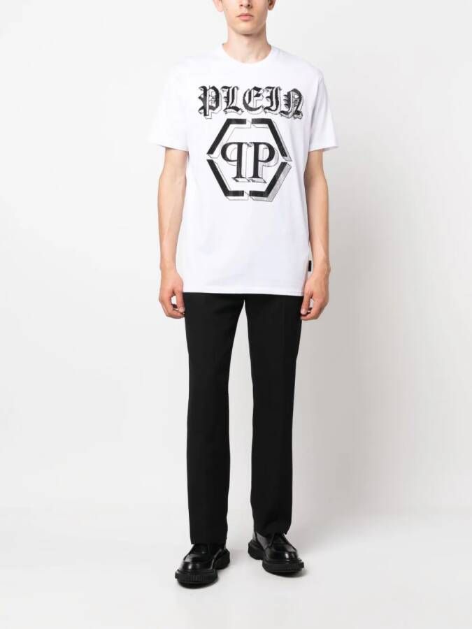 Philipp Plein T-shirt met ronde hals Wit
