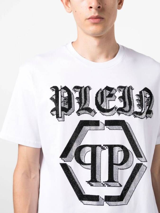 Philipp Plein T-shirt met ronde hals Wit