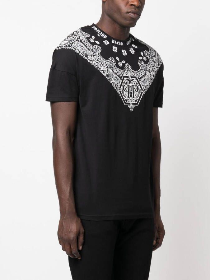 Philipp Plein T-shirt met ronde hals Zwart