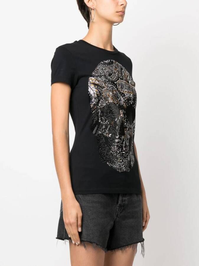 Philipp Plein T-shirt met ronde hals Zwart