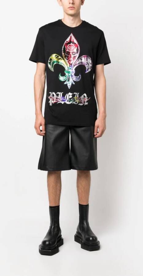 Philipp Plein T-shirt met ronde hals Zwart