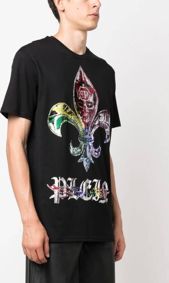 Philipp Plein T-shirt met ronde hals Zwart