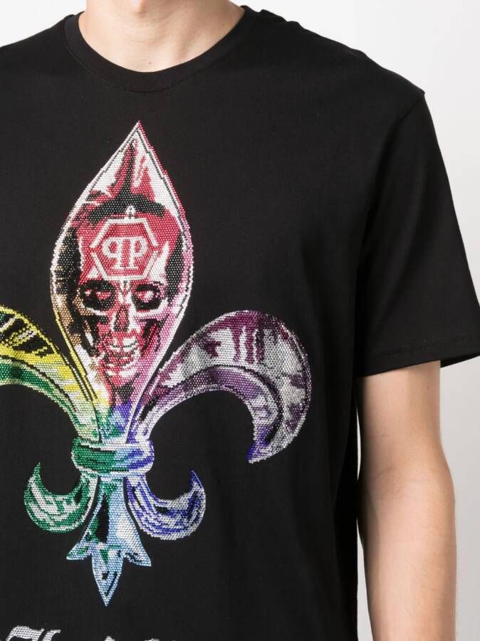 Philipp Plein T-shirt met ronde hals Zwart