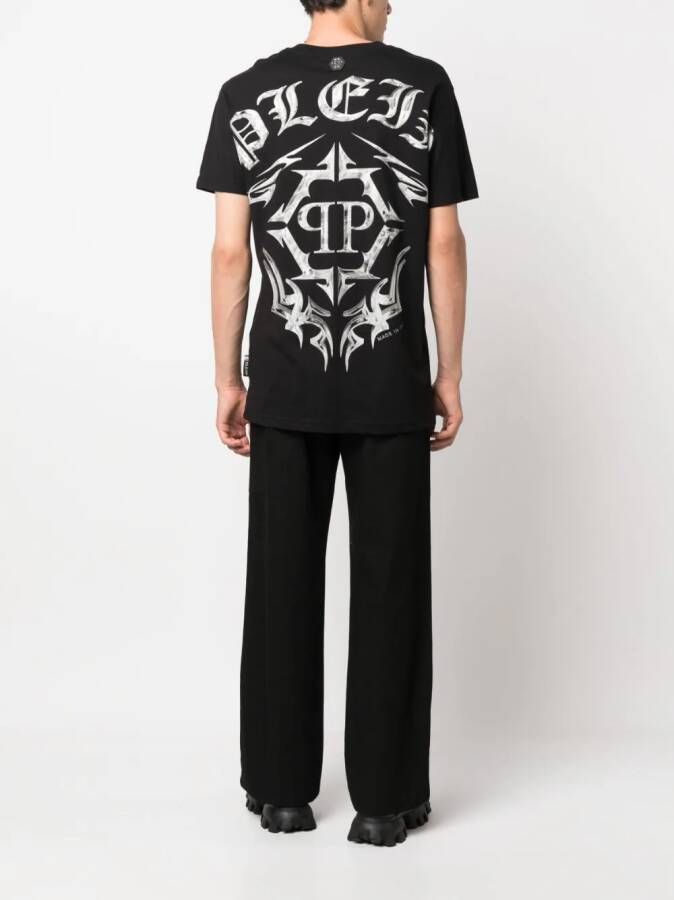Philipp Plein T-shirt met ronde hals Zwart
