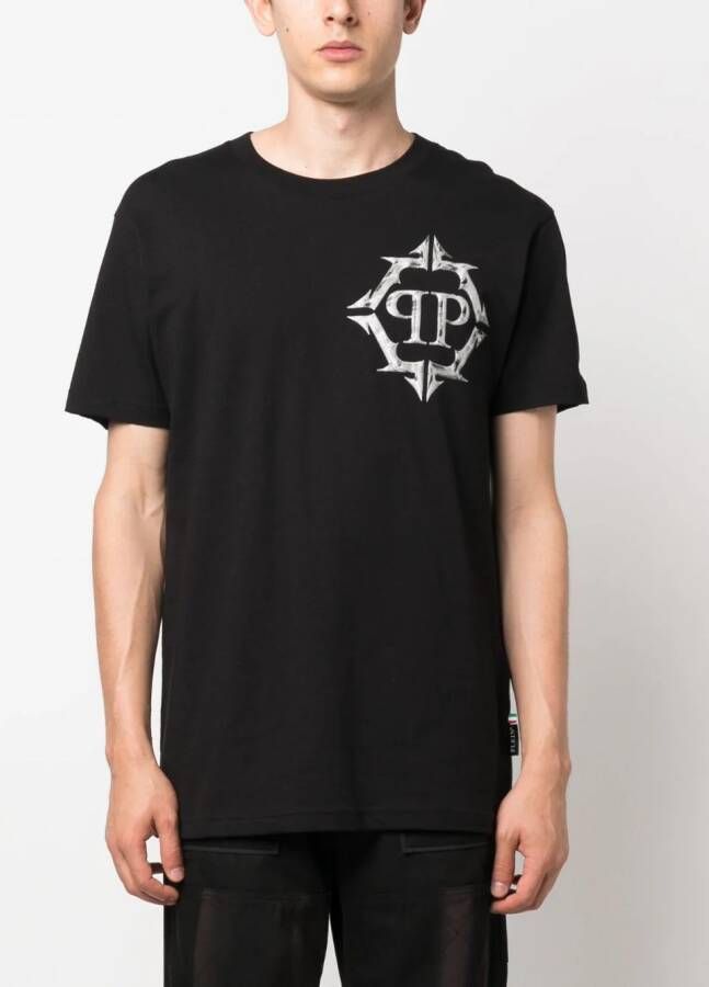 Philipp Plein T-shirt met ronde hals Zwart