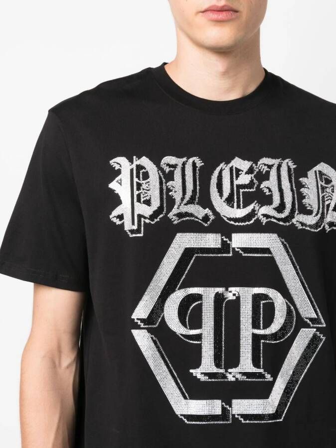 Philipp Plein T-shirt met ronde hals Zwart