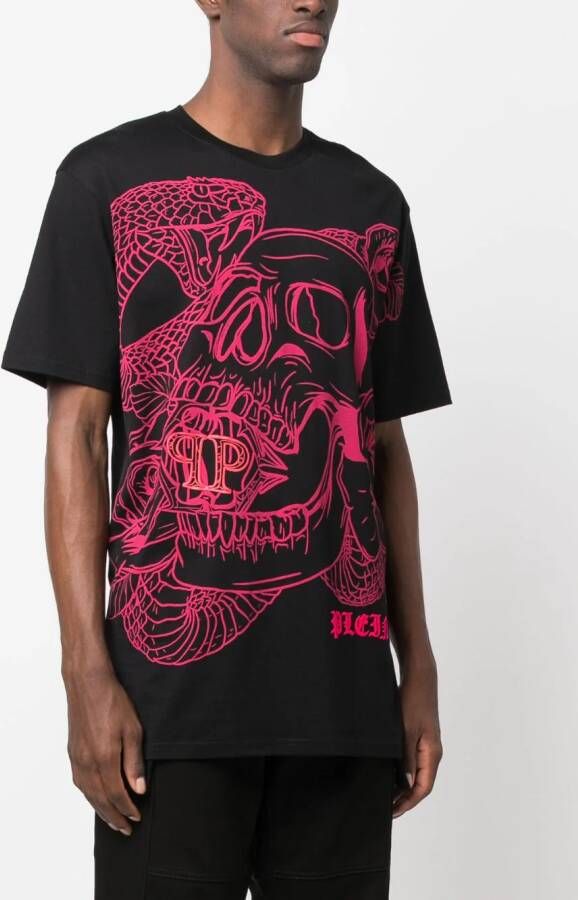 Philipp Plein T-shirt met ronde hals Zwart