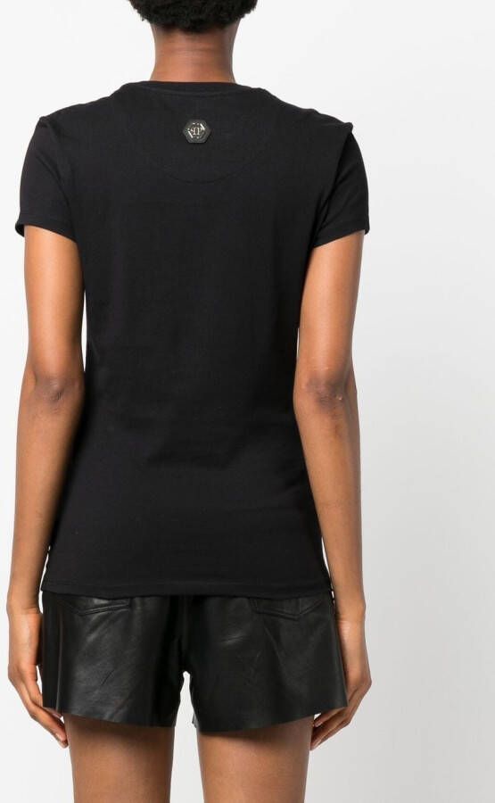 Philipp Plein T-shirt met ronde hals Zwart
