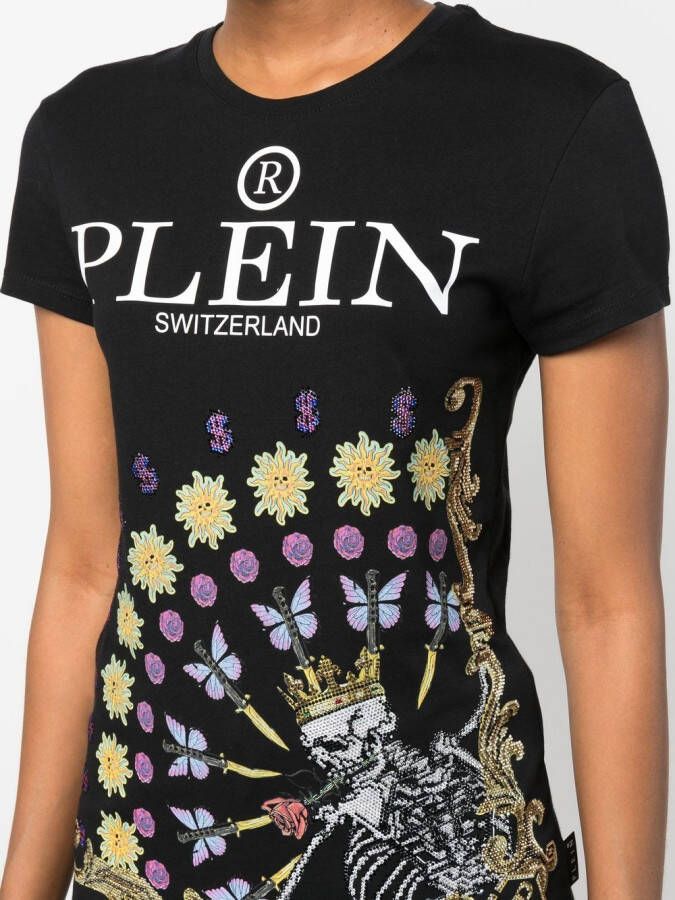 Philipp Plein T-shirt met ronde hals Zwart
