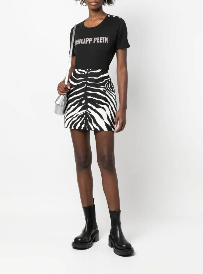 Philipp Plein T-shirt met ronde hals Zwart