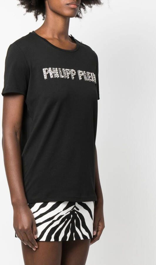 Philipp Plein T-shirt met ronde hals Zwart