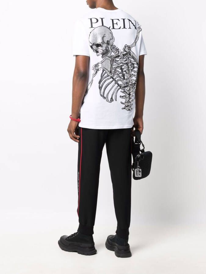 Philipp Plein T-shirt met skeletprint Wit