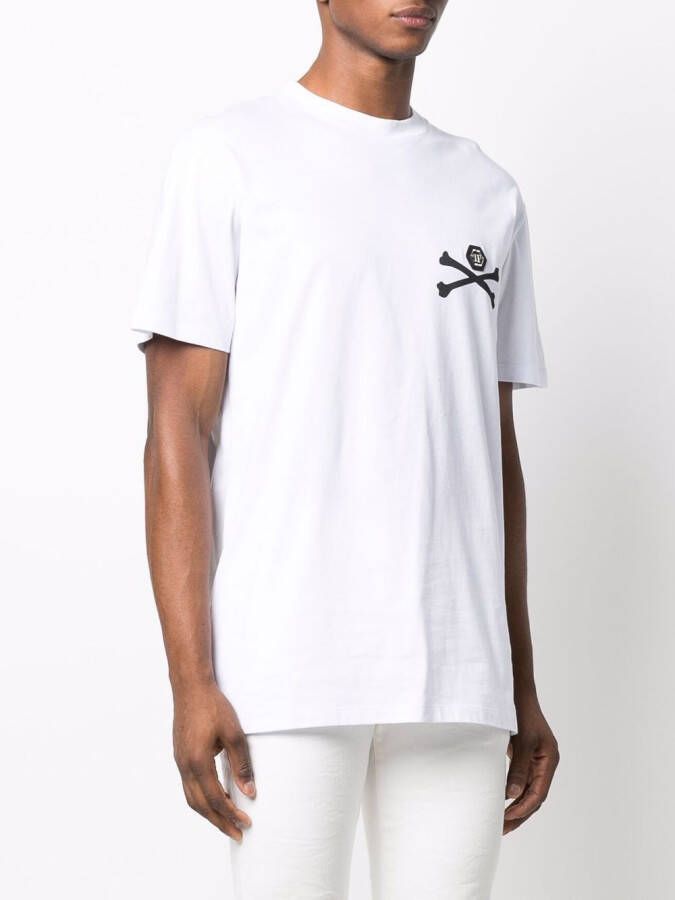 Philipp Plein T-shirt met skeletprint Wit