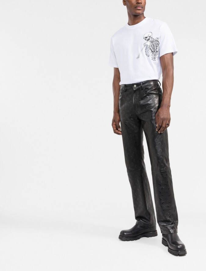 Philipp Plein T-shirt met skeletprint Wit