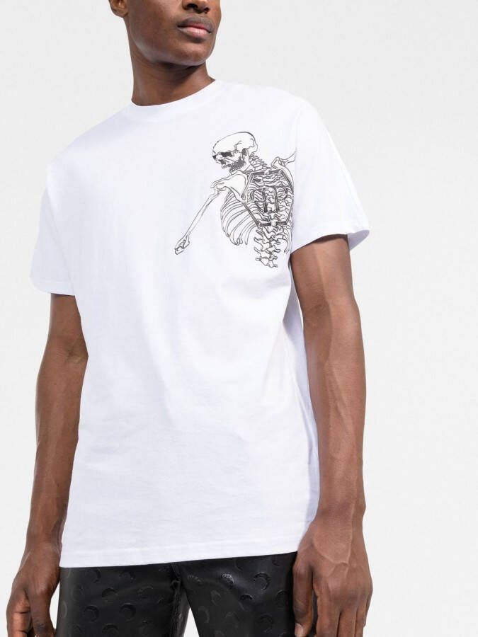 Philipp Plein T-shirt met skeletprint Wit