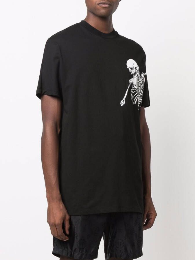 Philipp Plein T-shirt met skeletprint Zwart