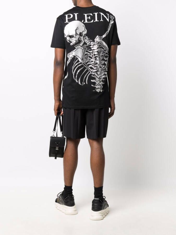 Philipp Plein T-shirt met skeletprint Zwart