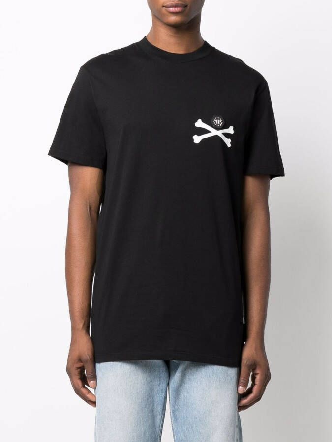 Philipp Plein T-shirt met skeletprint Zwart