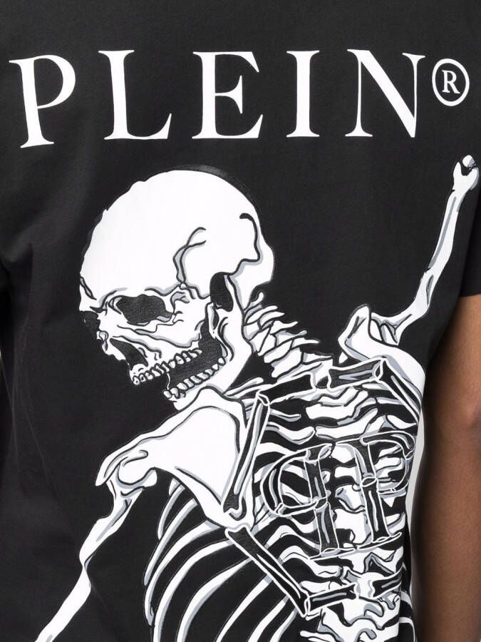 Philipp Plein T-shirt met skeletprint Zwart