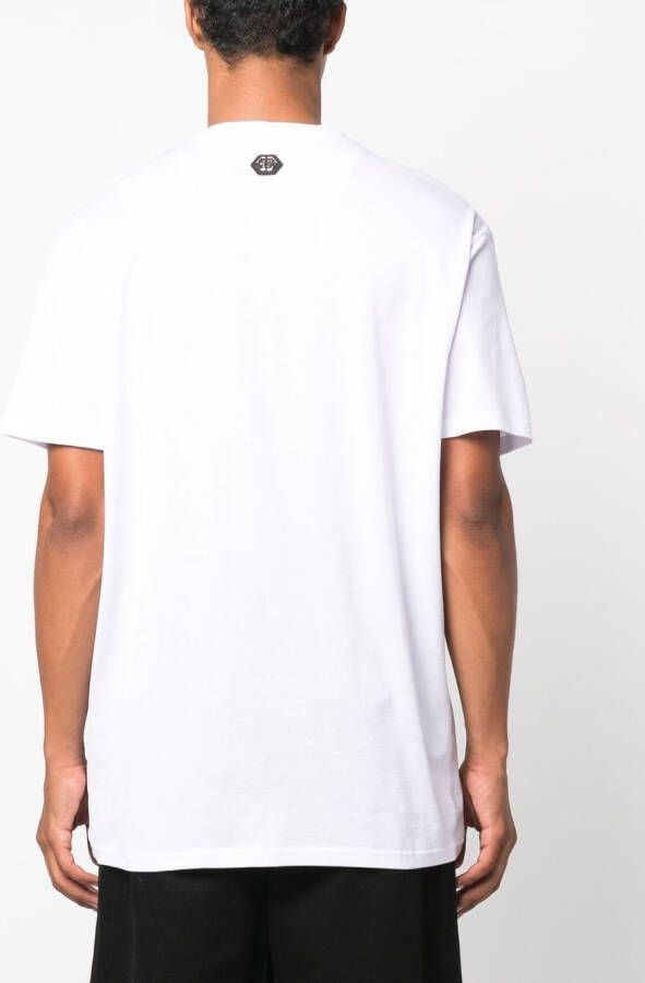 Philipp Plein T-shirt met slangenprint Wit