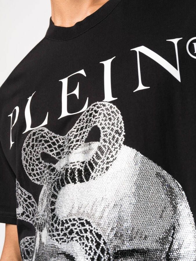 Philipp Plein T-shirt met slangenprint Zwart