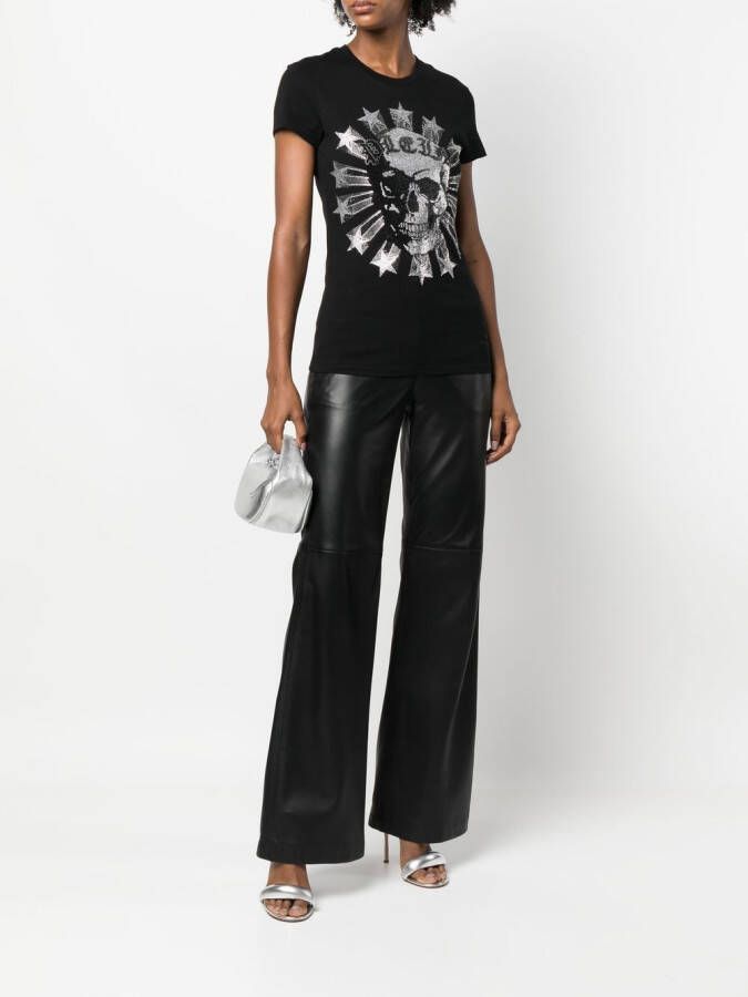 Philipp Plein T-shirt met stras Zwart