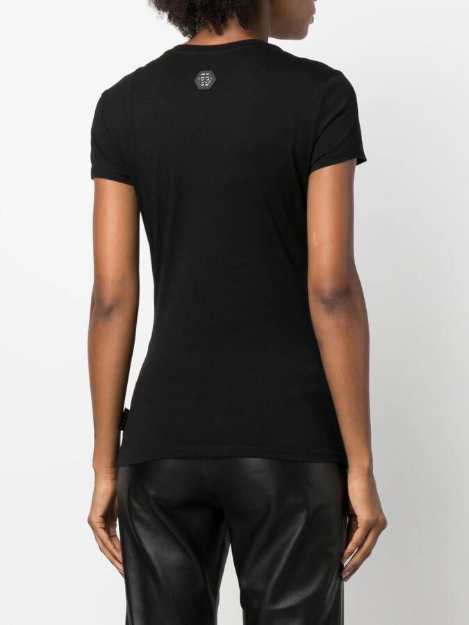 Philipp Plein T-shirt met stras Zwart