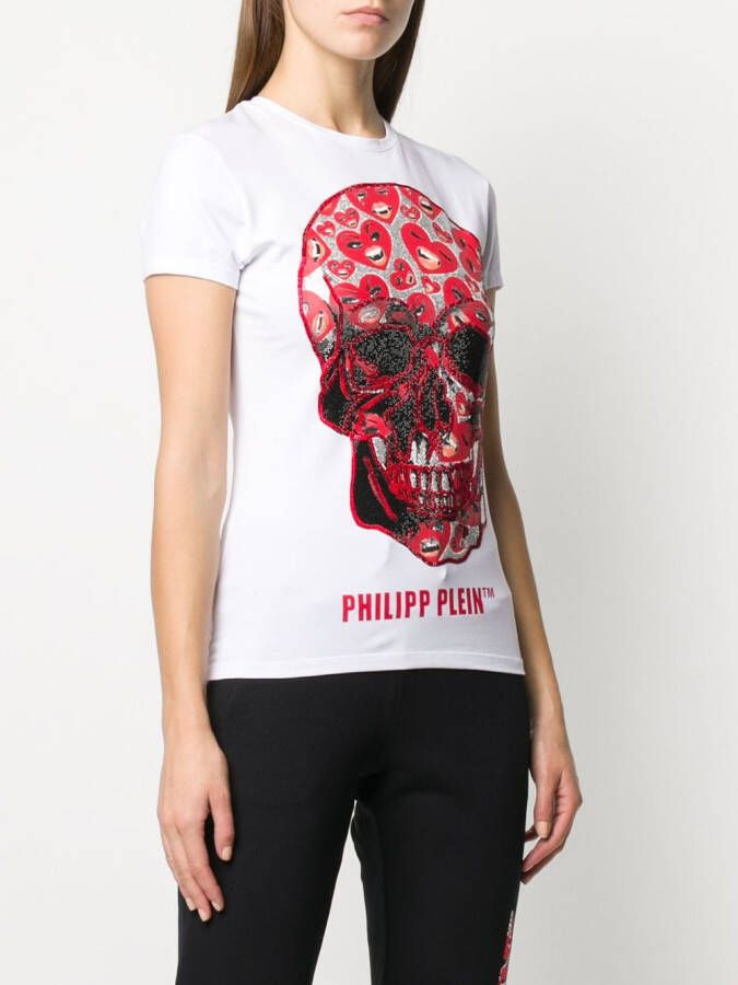 Philipp Plein T-shirt met studs Wit