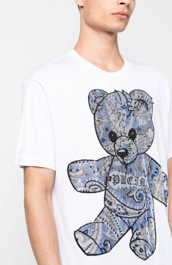 Philipp Plein T-shirt met teddybeerprint Wit