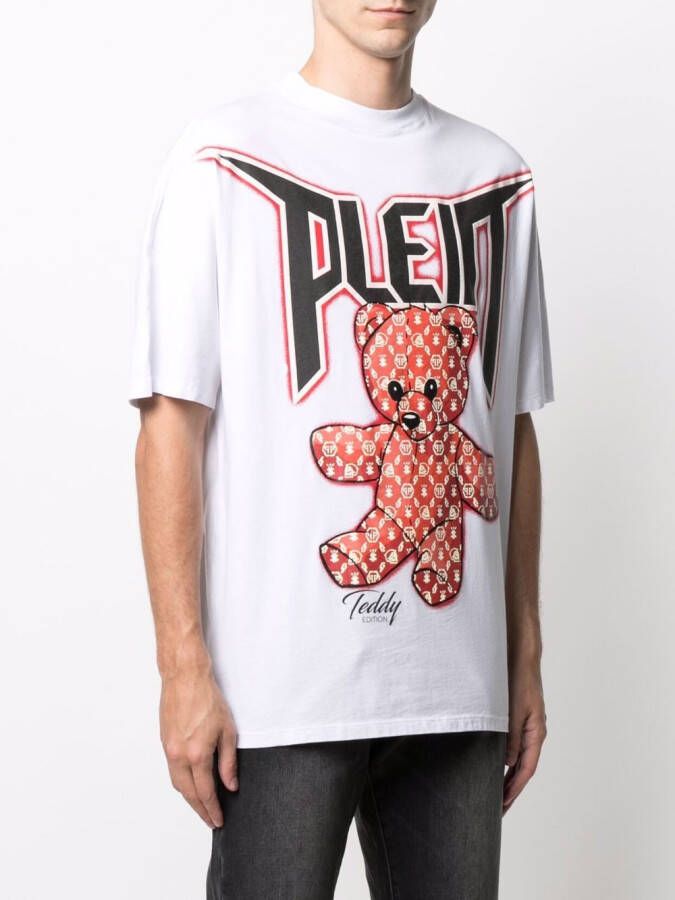 Philipp Plein T-shirt met teddybeerprint Wit