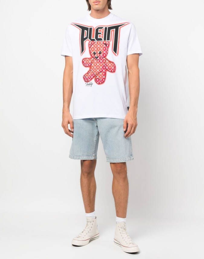 Philipp Plein T-shirt met teddybeerprint Wit