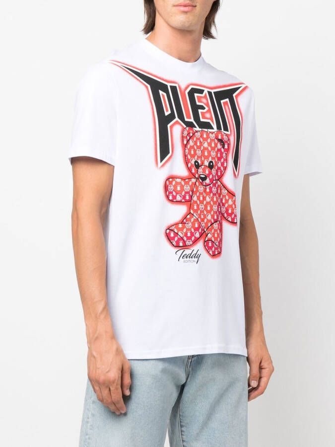 Philipp Plein T-shirt met teddybeerprint Wit
