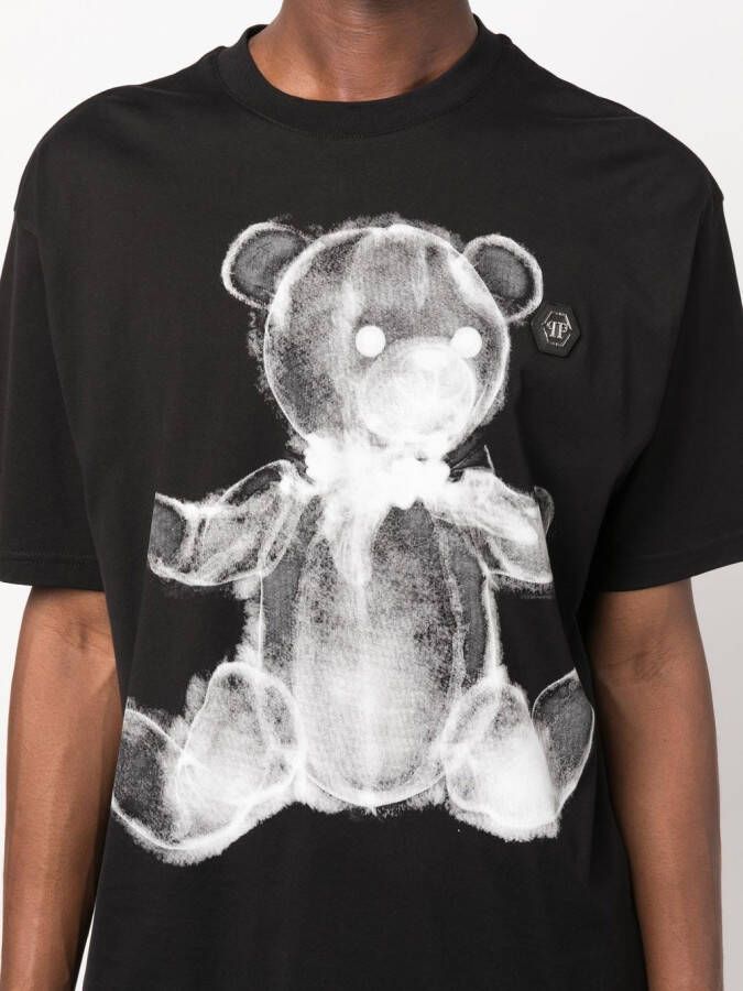 Philipp Plein T-shirt met teddybeerprint Zwart