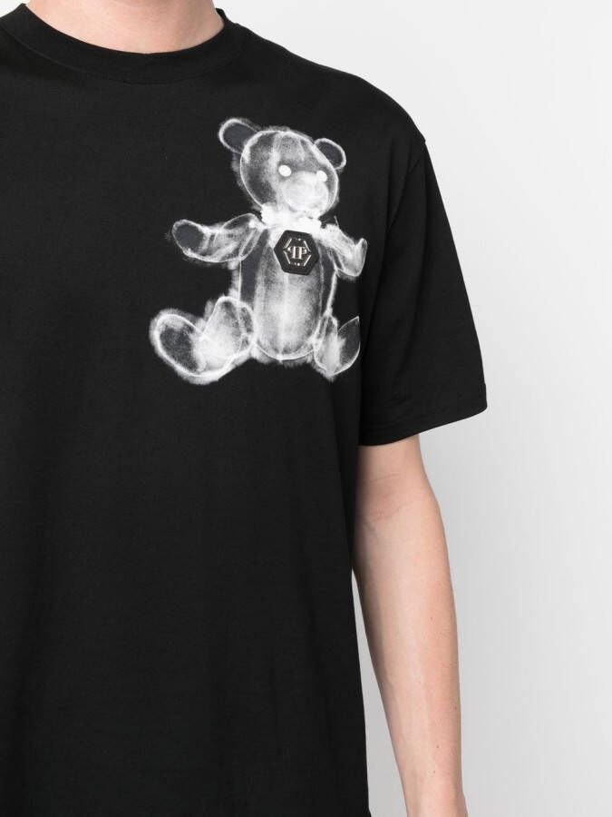 Philipp Plein T-shirt met teddybeerprint Zwart