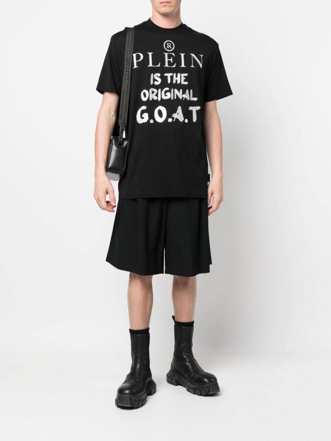 Philipp Plein T-shirt met tekst Zwart