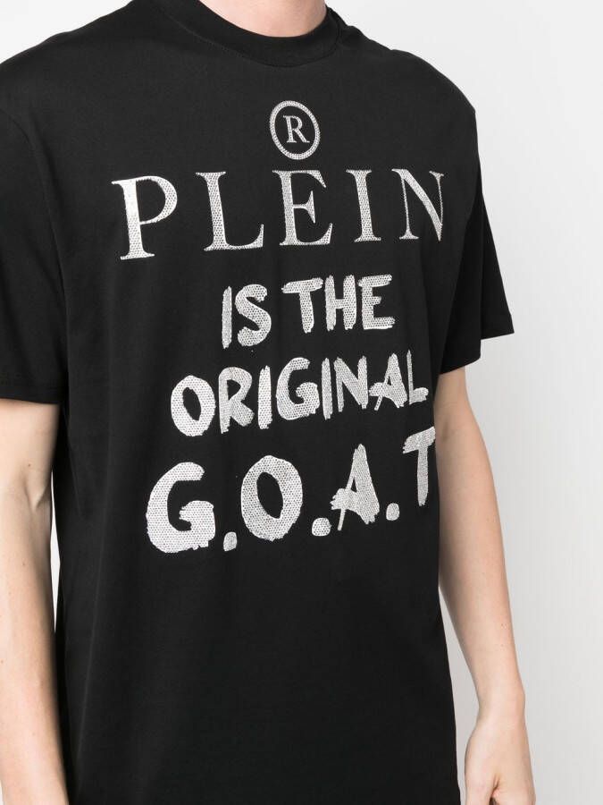 Philipp Plein T-shirt met tekst Zwart