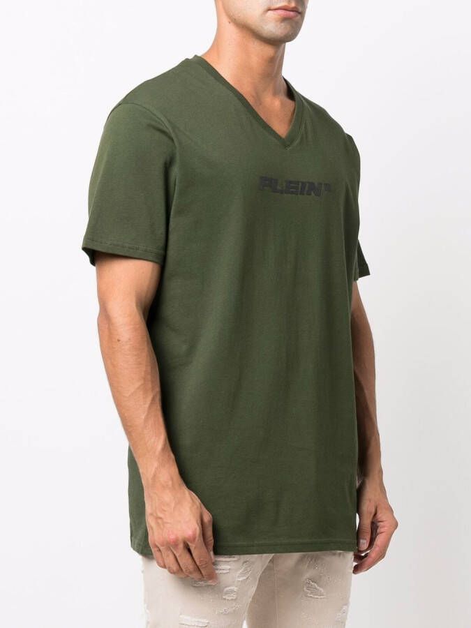 Philipp Plein T-shirt met V-hals Groen