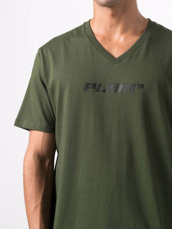 Philipp Plein T-shirt met V-hals Groen