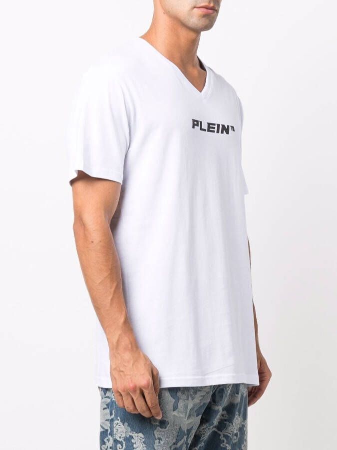 Philipp Plein T-shirt met V-hals Wit