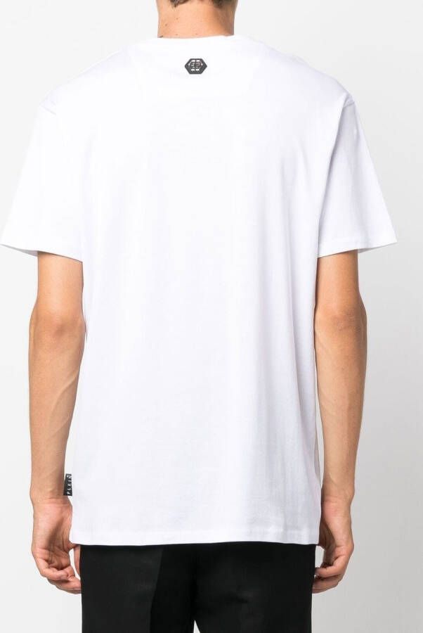 Philipp Plein T-shirt met V-hals Wit