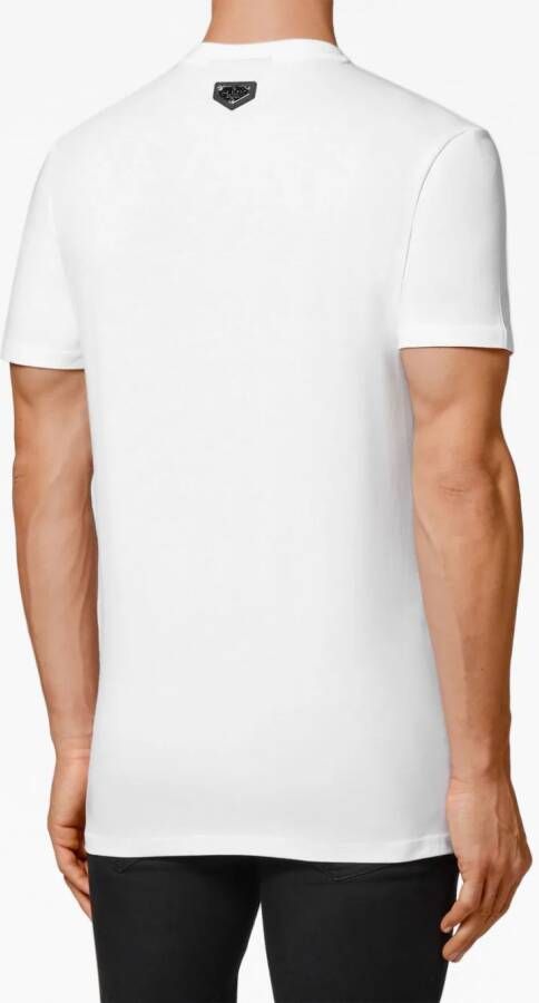 Philipp Plein T-shirt verfraaid met kristal Wit