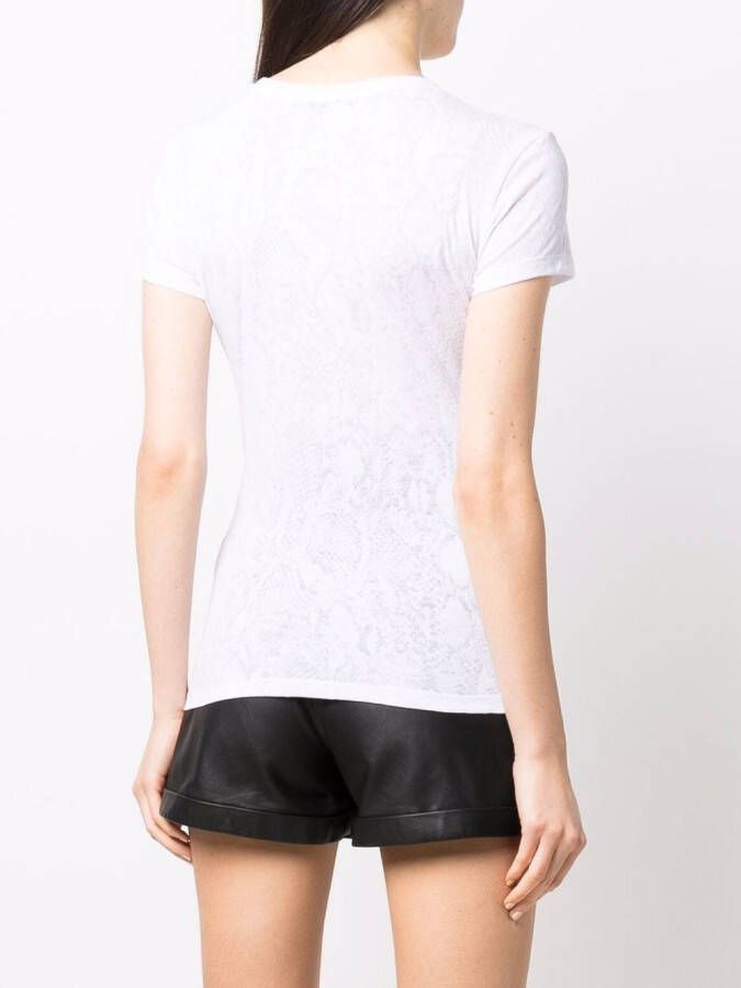 Philipp Plein T-shirt verfraaid met kristallen Wit