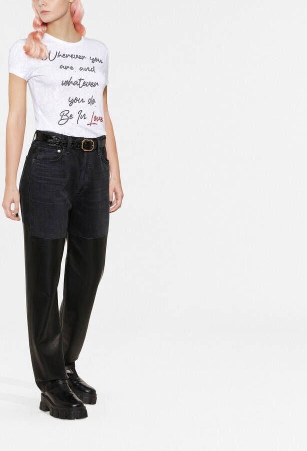 Philipp Plein T-shirt verfraaid met kristallen Wit
